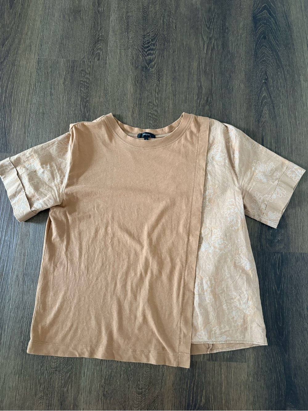 Comme Ca Ism Crew Neck Tops Blouse Women's Medium Tan Modern Minimalist Japanese